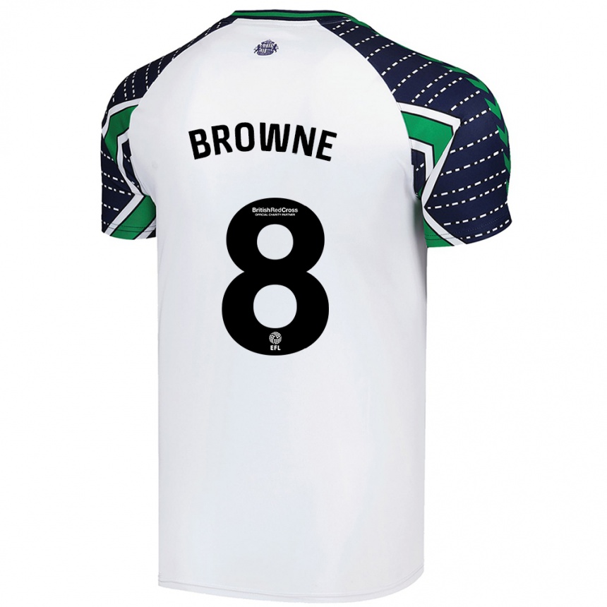 Niño Fútbol Camiseta Alan Browne #8 Blanco 2ª Equipación 2024/25 Perú