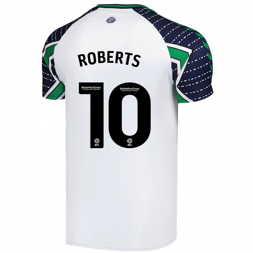 Niño Fútbol Camiseta Patrick Roberts #10 Blanco 2ª Equipación 2024/25 Perú