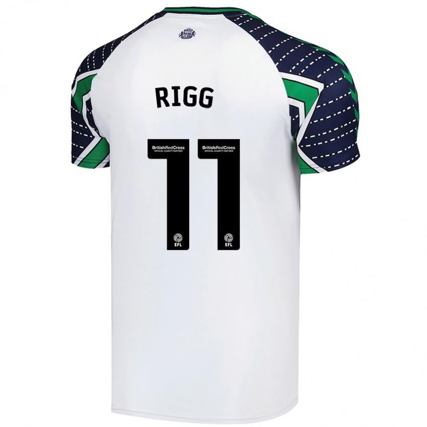 Niño Fútbol Camiseta Chris Rigg #11 Blanco 2ª Equipación 2024/25 Perú