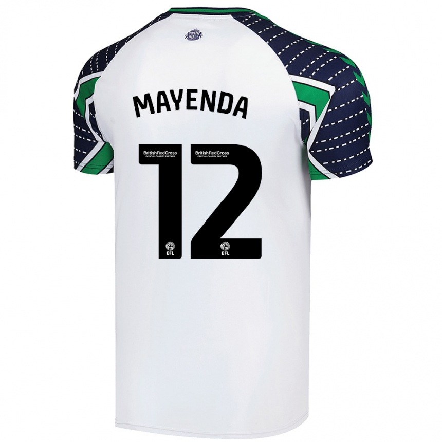 Niño Fútbol Camiseta Eliezer Mayenda #12 Blanco 2ª Equipación 2024/25 Perú