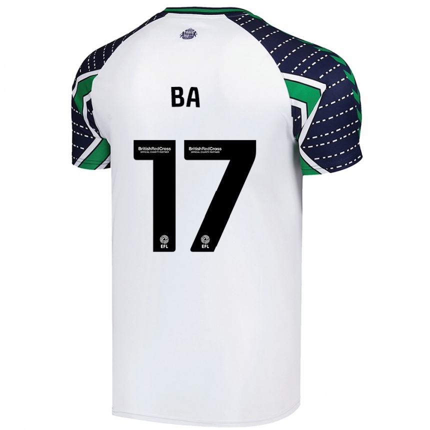 Niño Fútbol Camiseta Abdoullah Ba #17 Blanco 2ª Equipación 2024/25 Perú