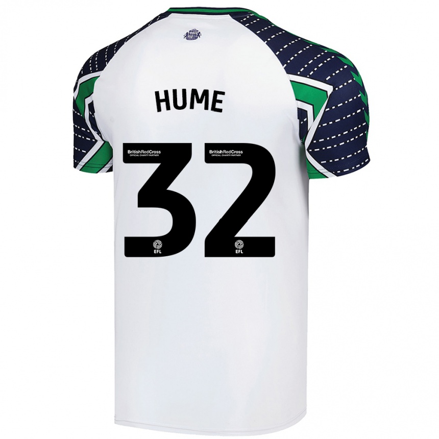 Niño Fútbol Camiseta Trai Hume #32 Blanco 2ª Equipación 2024/25 Perú