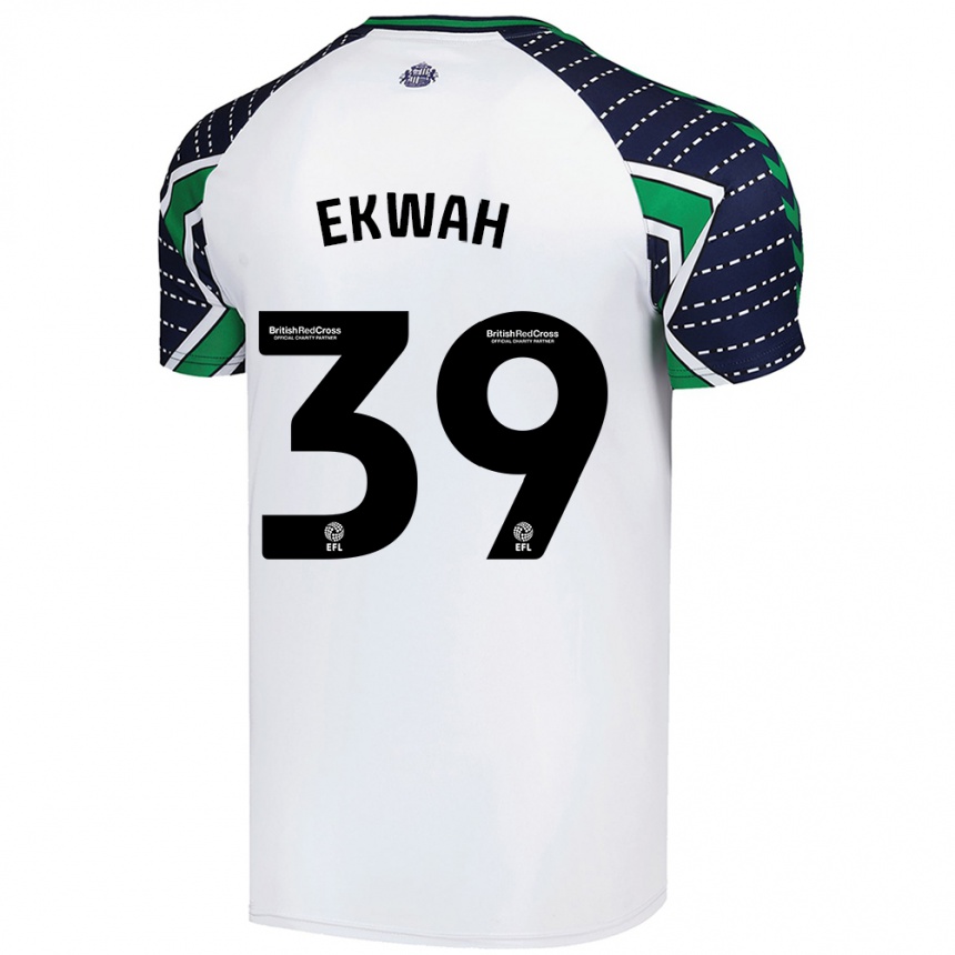 Niño Fútbol Camiseta Pierre Ekwah #39 Blanco 2ª Equipación 2024/25 Perú