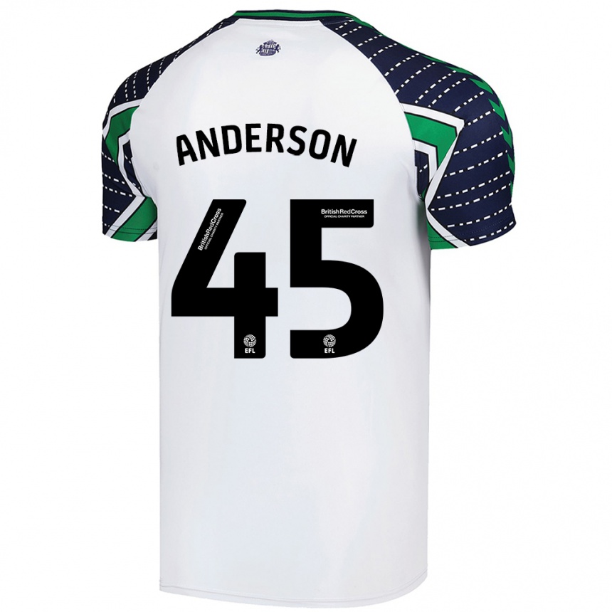 Niño Fútbol Camiseta Joe Anderson #45 Blanco 2ª Equipación 2024/25 Perú