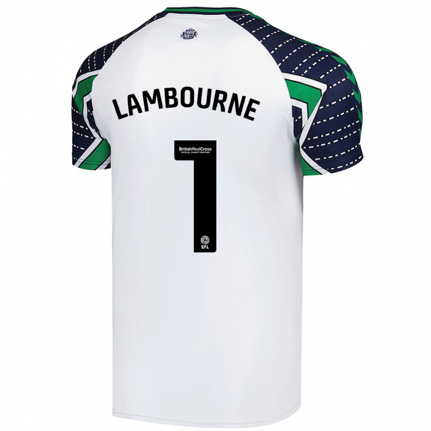 Niño Fútbol Camiseta Demi Lambourne #1 Blanco 2ª Equipación 2024/25 Perú