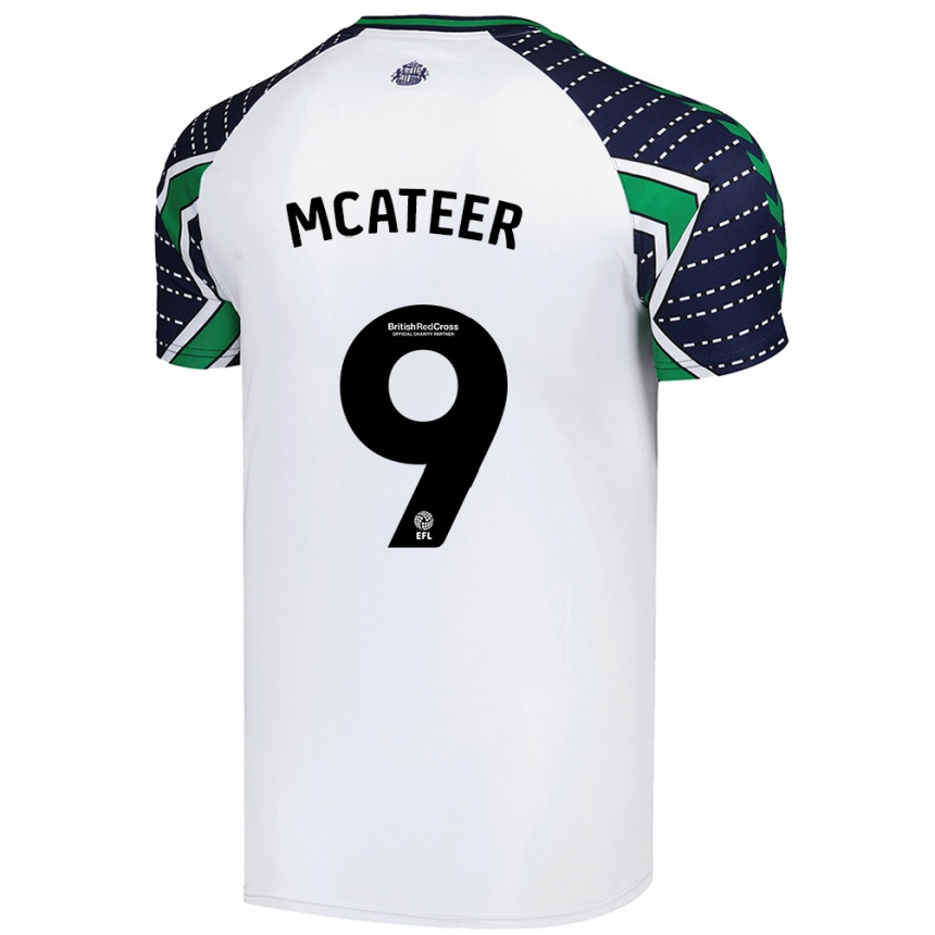 Niño Fútbol Camiseta Mary Mcateer #9 Blanco 2ª Equipación 2024/25 Perú