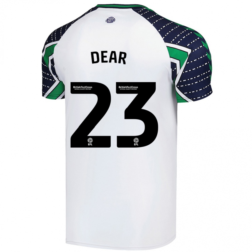 Niño Fútbol Camiseta Jenna Dear #23 Blanco 2ª Equipación 2024/25 Perú