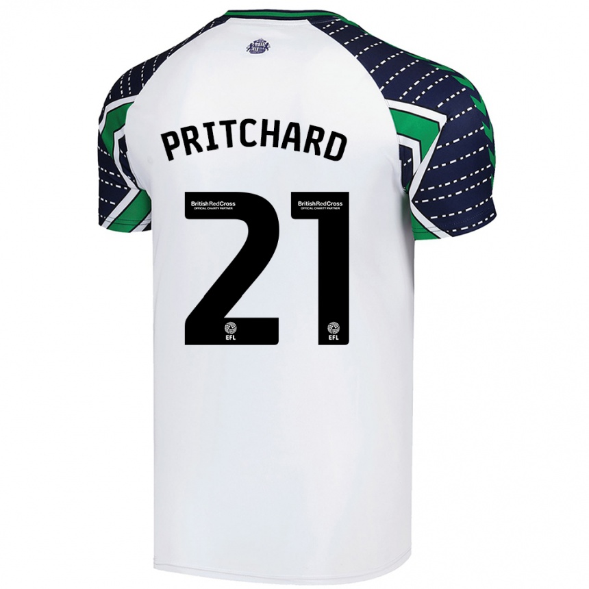 Niño Fútbol Camiseta Alex Pritchard #21 Blanco 2ª Equipación 2024/25 Perú