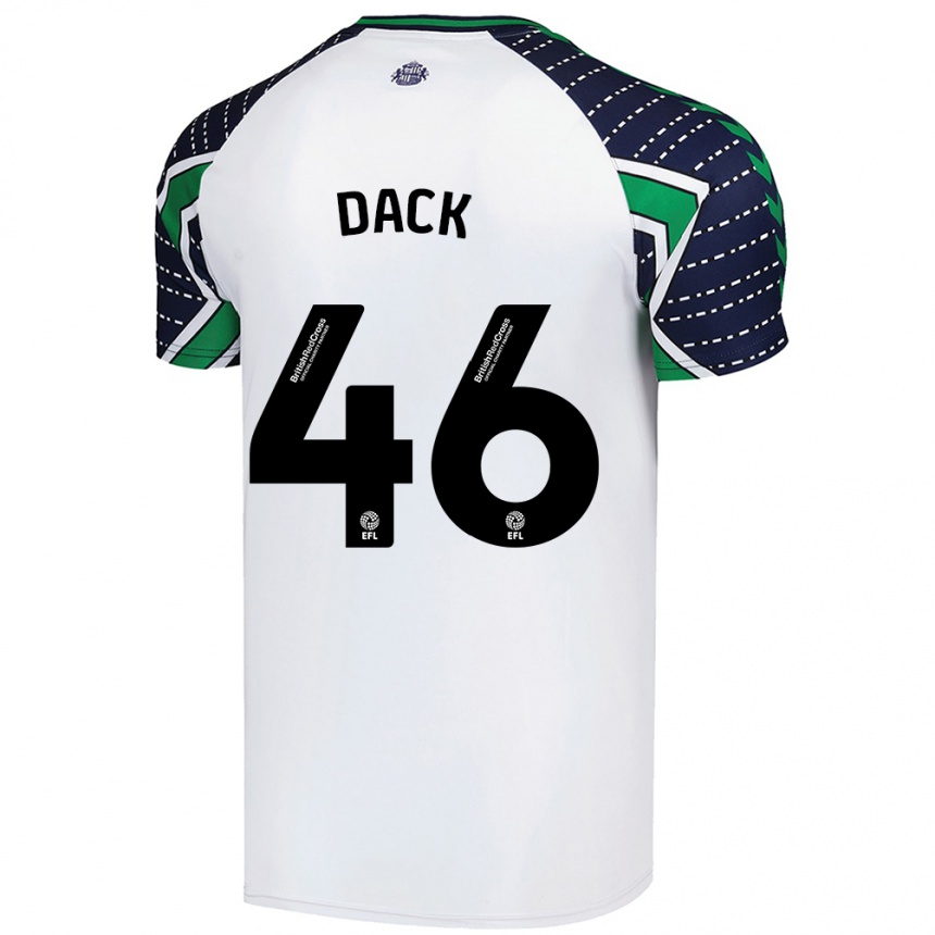 Niño Fútbol Camiseta Bradley Dack #46 Blanco 2ª Equipación 2024/25 Perú