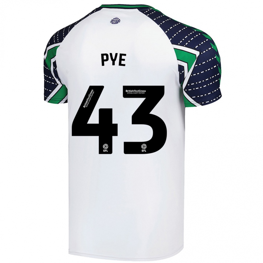 Niño Fútbol Camiseta Connor Pye #43 Blanco 2ª Equipación 2024/25 Perú