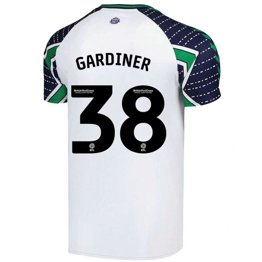 Niño Fútbol Camiseta Harry Gardiner #38 Blanco 2ª Equipación 2024/25 Perú