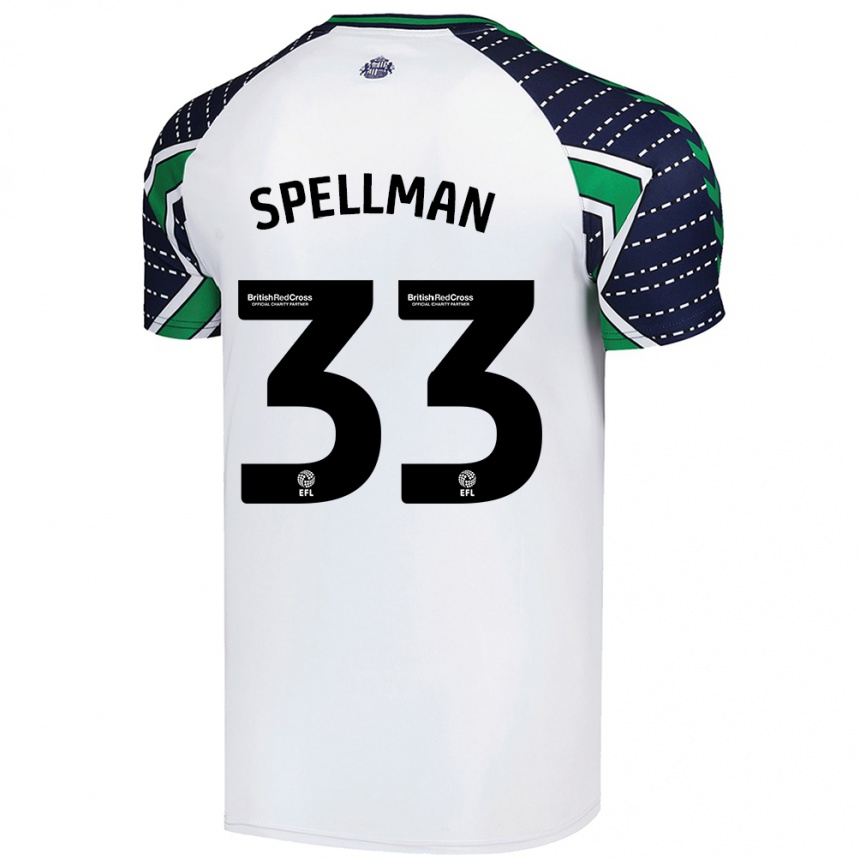 Niño Fútbol Camiseta Michael Spellman #33 Blanco 2ª Equipación 2024/25 Perú