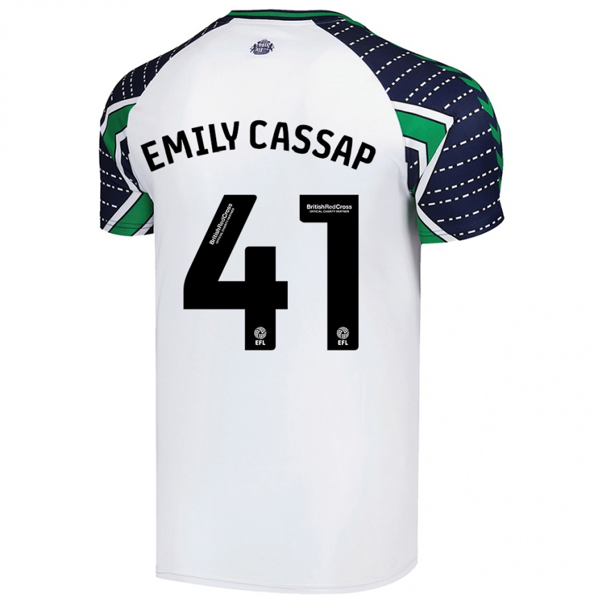 Niño Fútbol Camiseta Emily Cassap #41 Blanco 2ª Equipación 2024/25 Perú