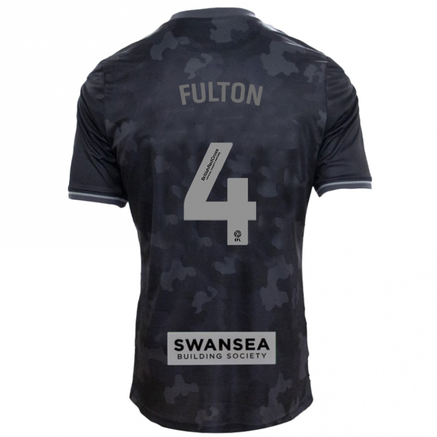 Niño Fútbol Camiseta Jay Fulton #4 Negro 2ª Equipación 2024/25 Perú