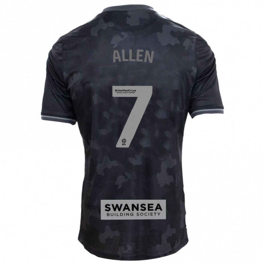 Niño Fútbol Camiseta Joe Allen #7 Negro 2ª Equipación 2024/25 Perú