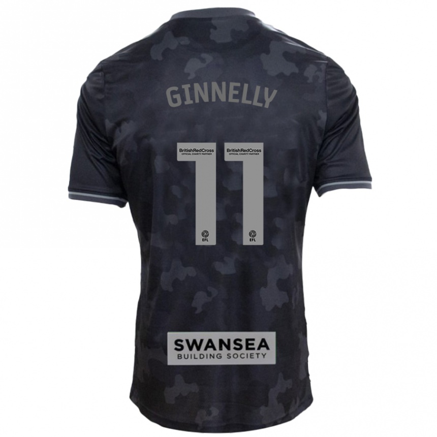 Niño Fútbol Camiseta Josh Ginnelly #11 Negro 2ª Equipación 2024/25 Perú