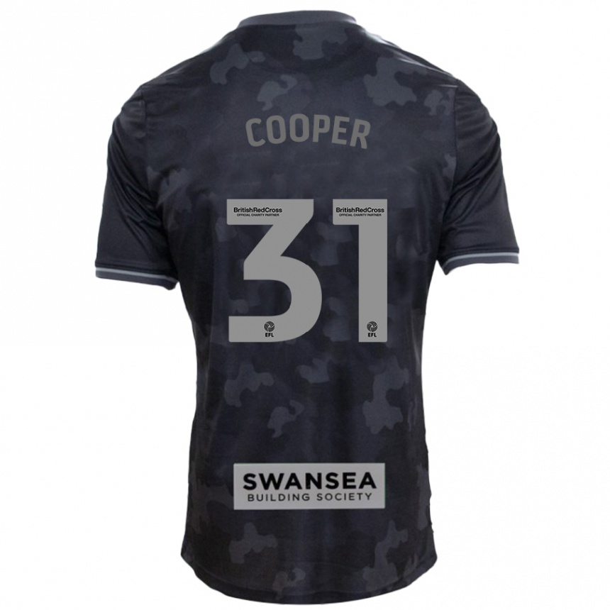 Niño Fútbol Camiseta Oliver Cooper #31 Negro 2ª Equipación 2024/25 Perú