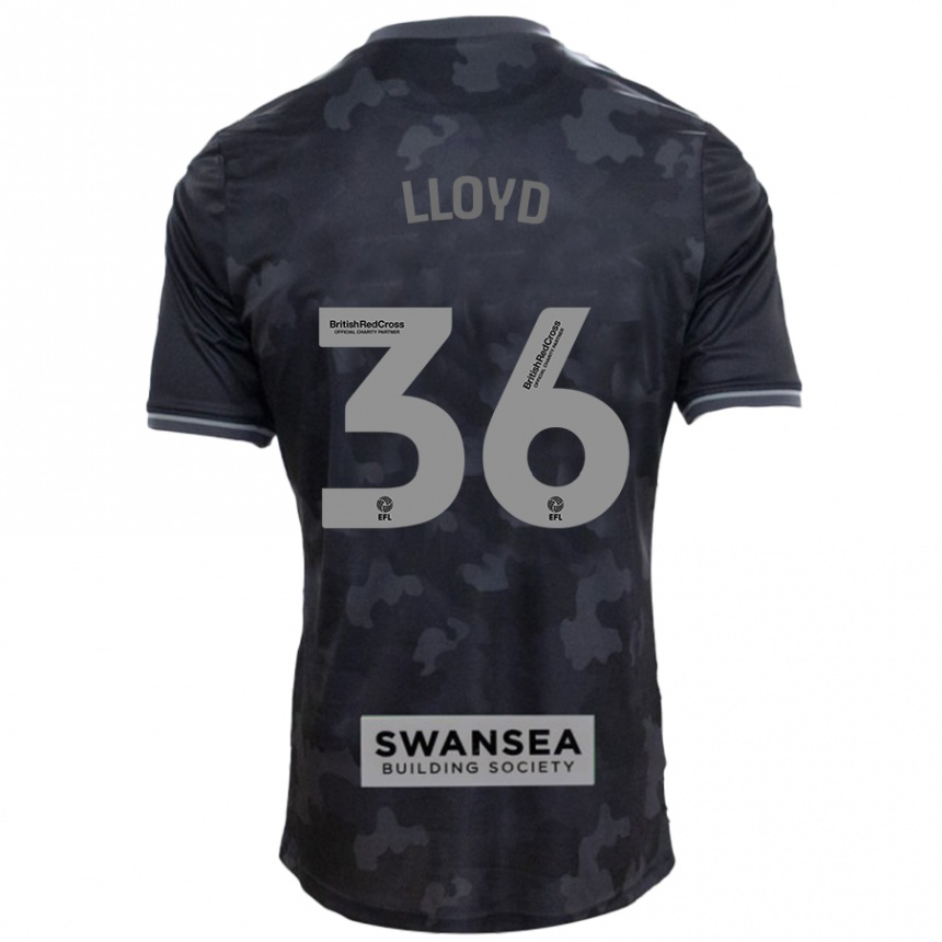 Niño Fútbol Camiseta Ben Lloyd #36 Negro 2ª Equipación 2024/25 Perú