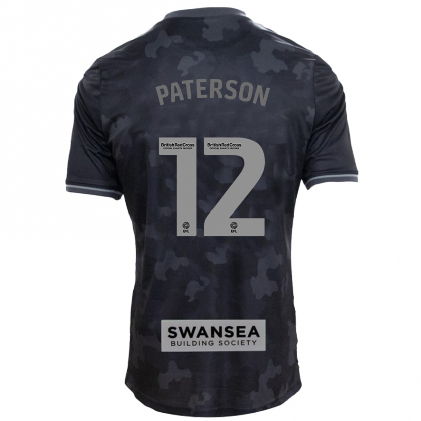 Niño Fútbol Camiseta Jamie Paterson #12 Negro 2ª Equipación 2024/25 Perú