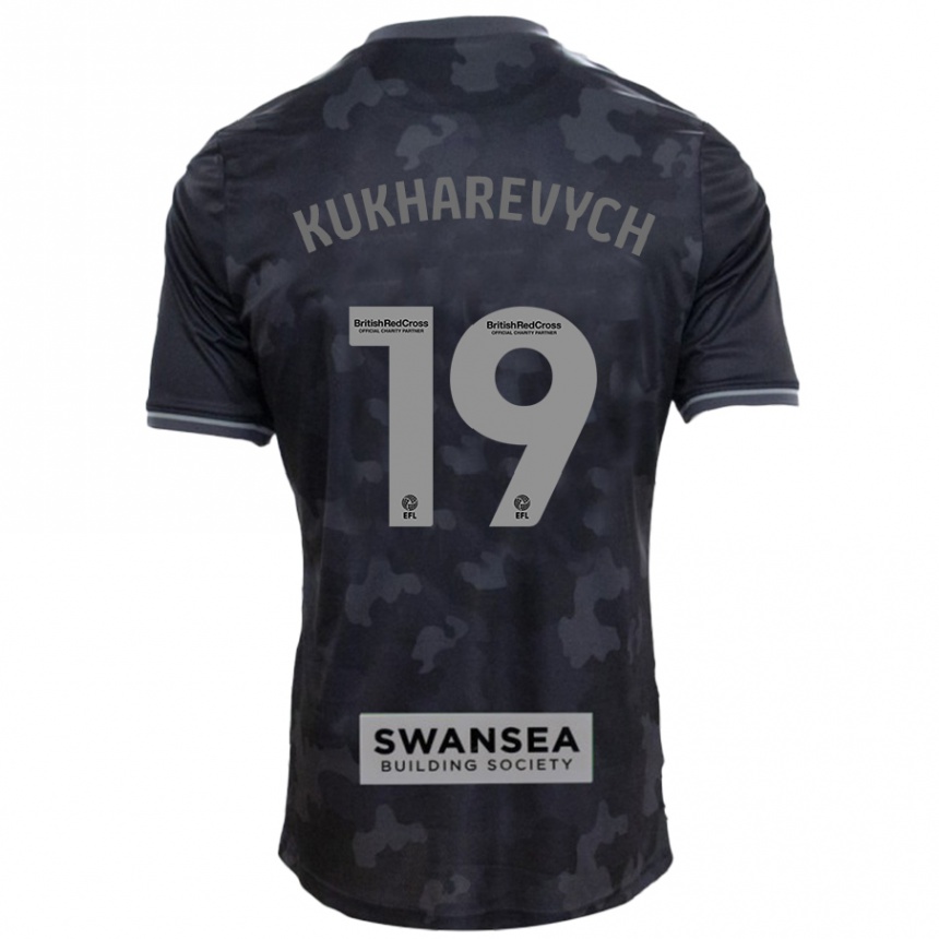 Niño Fútbol Camiseta Mykola Kukharevych #19 Negro 2ª Equipación 2024/25 Perú