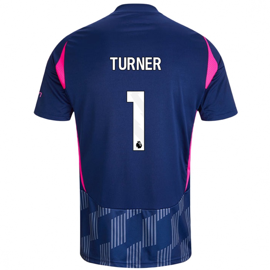 Niño Fútbol Camiseta Matt Turner #1 Azul Real Rosa 2ª Equipación 2024/25 Perú