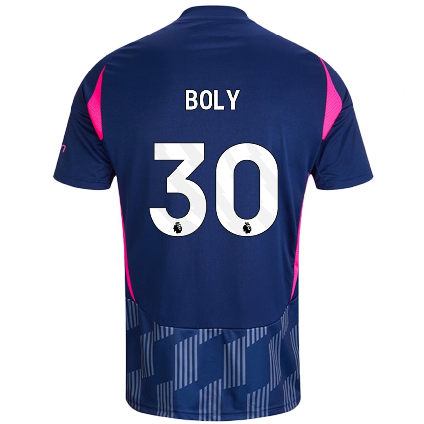 Niño Fútbol Camiseta Willy Boly #30 Azul Real Rosa 2ª Equipación 2024/25 Perú