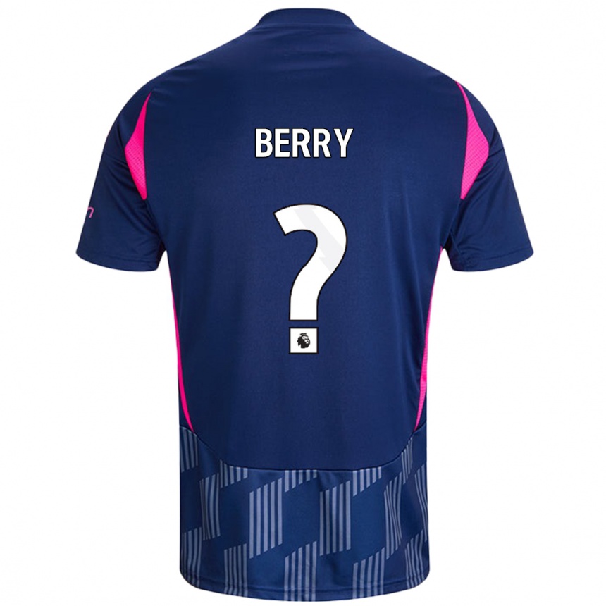 Niño Fútbol Camiseta Adam Berry #0 Azul Real Rosa 2ª Equipación 2024/25 Perú