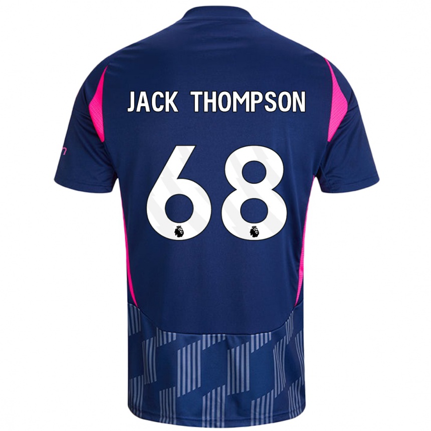 Niño Fútbol Camiseta Jack Thompson #68 Azul Real Rosa 2ª Equipación 2024/25 Perú