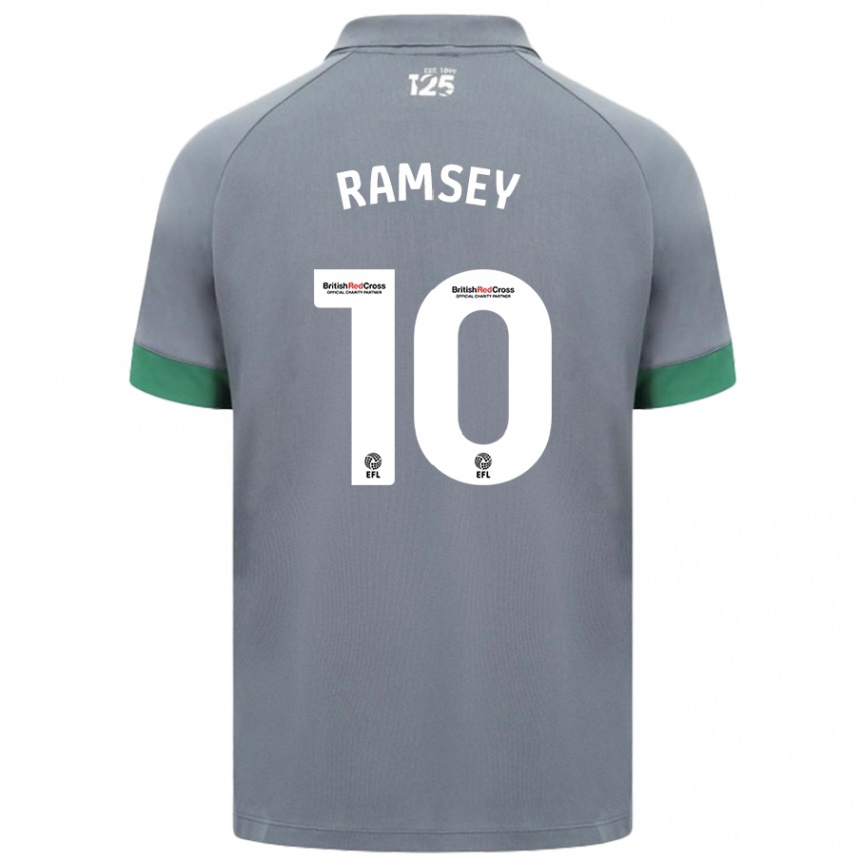 Niño Fútbol Camiseta Aaron Ramsey #10 Gris Oscuro 2ª Equipación 2024/25 Perú