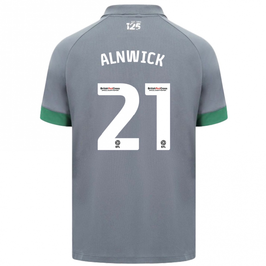 Niño Fútbol Camiseta Jak Alnwick #21 Gris Oscuro 2ª Equipación 2024/25 Perú