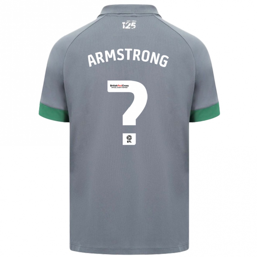 Niño Fútbol Camiseta Luke Armstrong #0 Gris Oscuro 2ª Equipación 2024/25 Perú