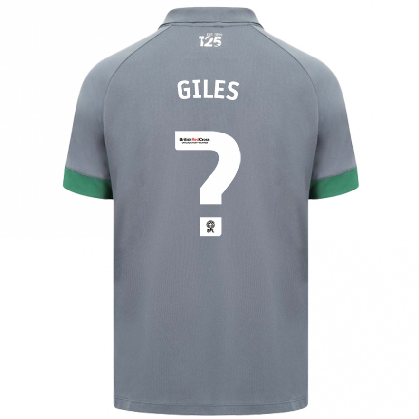 Niño Fútbol Camiseta Luey Giles #0 Gris Oscuro 2ª Equipación 2024/25 Perú