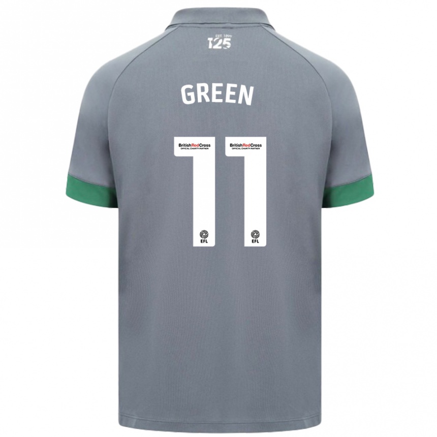 Niño Fútbol Camiseta Danielle Green #11 Gris Oscuro 2ª Equipación 2024/25 Perú