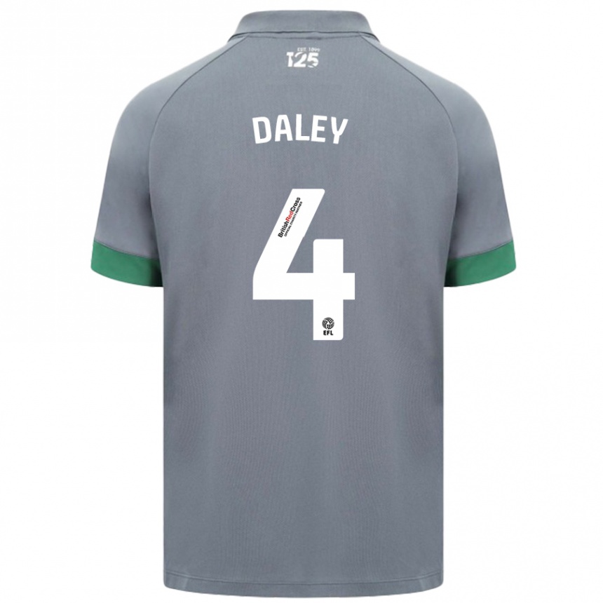 Niño Fútbol Camiseta Hannah Daley #4 Gris Oscuro 2ª Equipación 2024/25 Perú