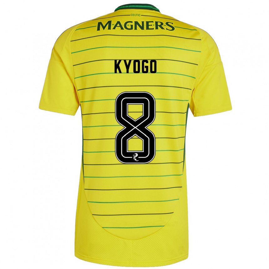 Niño Fútbol Camiseta Kyogo Furuhashi #8 Amarillo 2ª Equipación 2024/25 Perú