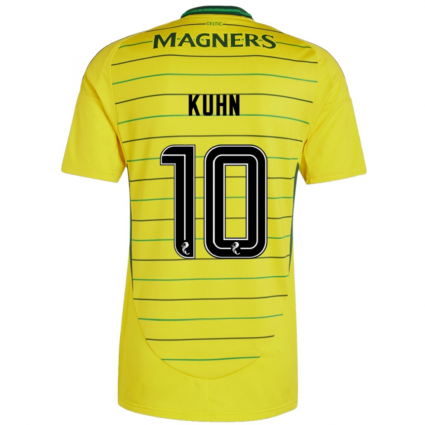 Niño Fútbol Camiseta Nicolas Kühn #10 Amarillo 2ª Equipación 2024/25 Perú