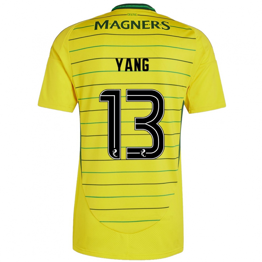 Niño Fútbol Camiseta Hyun-Jun Yang #13 Amarillo 2ª Equipación 2024/25 Perú