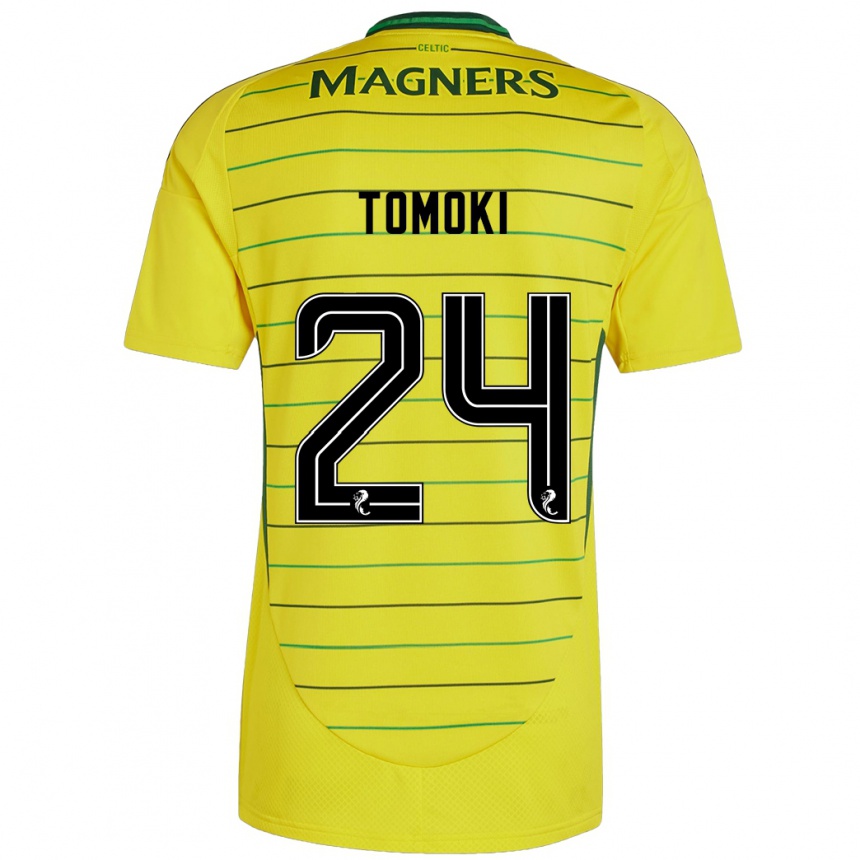 Niño Fútbol Camiseta Tomoki Iwata #24 Amarillo 2ª Equipación 2024/25 Perú