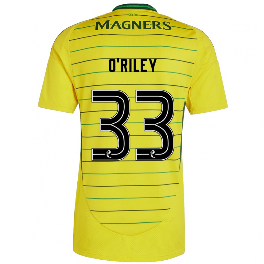 Niño Fútbol Camiseta Matt O'riley #33 Amarillo 2ª Equipación 2024/25 Perú