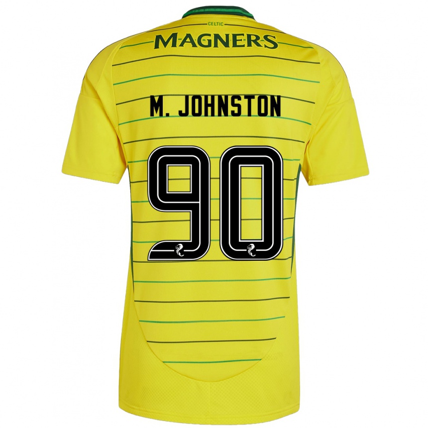 Niño Fútbol Camiseta Mikey Johnston #90 Amarillo 2ª Equipación 2024/25 Perú