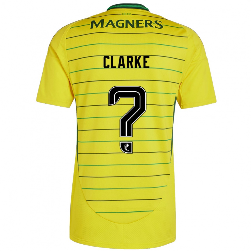 Niño Fútbol Camiseta Josh Clarke #0 Amarillo 2ª Equipación 2024/25 Perú