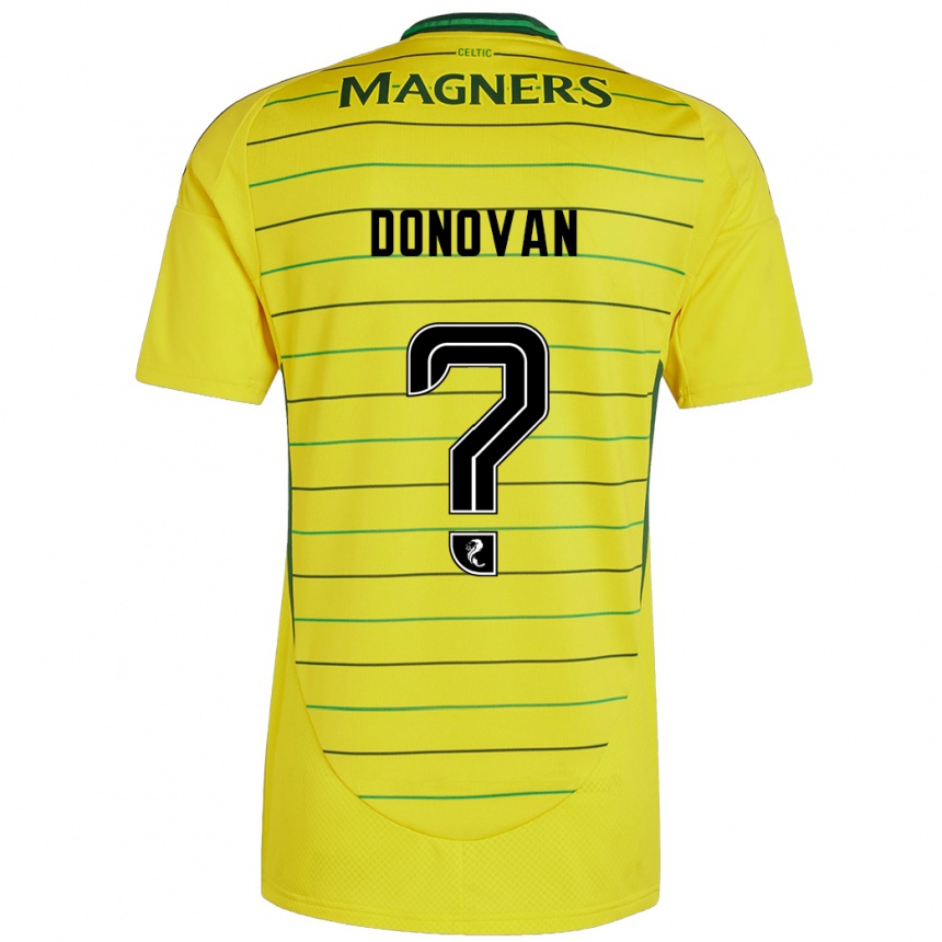 Niño Fútbol Camiseta Colby Donovan #0 Amarillo 2ª Equipación 2024/25 Perú