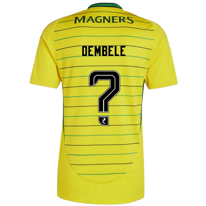 Niño Fútbol Camiseta Hassan Dembele #0 Amarillo 2ª Equipación 2024/25 Perú