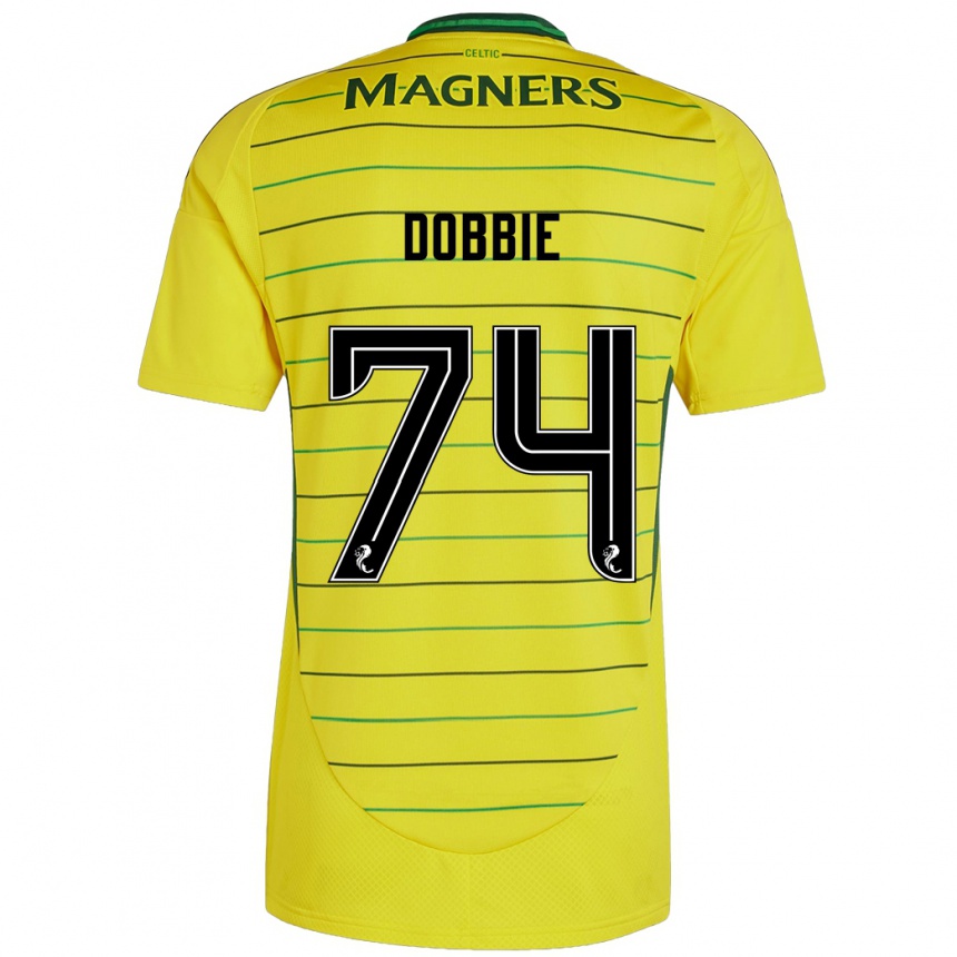 Niño Fútbol Camiseta Lewis Dobbie #74 Amarillo 2ª Equipación 2024/25 Perú