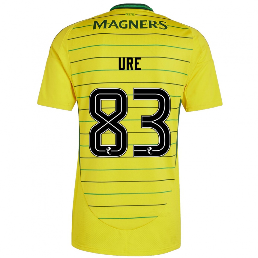 Niño Fútbol Camiseta Kyle Ure #83 Amarillo 2ª Equipación 2024/25 Perú