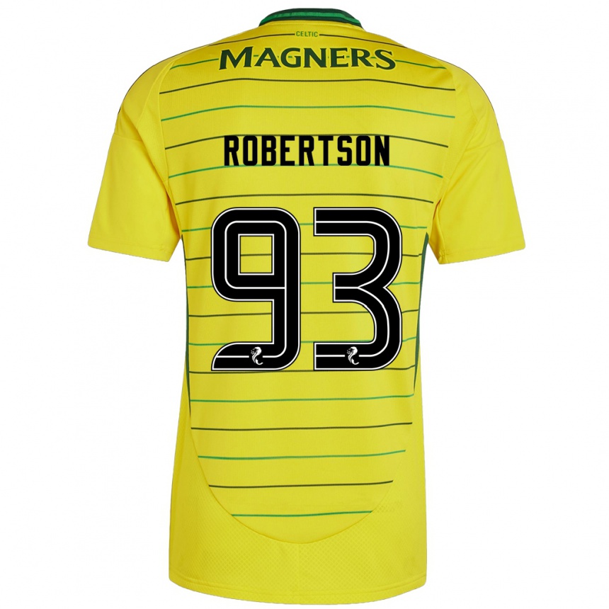 Niño Fútbol Camiseta Mitchell Robertson #93 Amarillo 2ª Equipación 2024/25 Perú