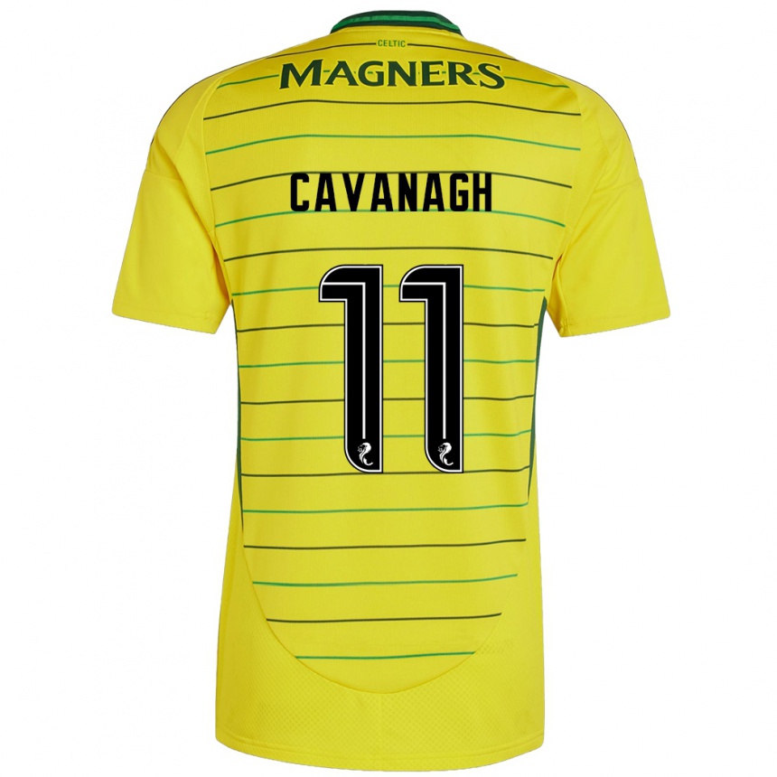 Niño Fútbol Camiseta Colette Cavanagh #11 Amarillo 2ª Equipación 2024/25 Perú