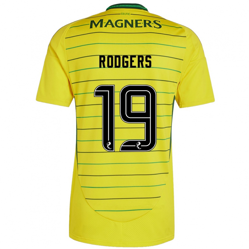 Niño Fútbol Camiseta Lisa Rodgers #19 Amarillo 2ª Equipación 2024/25 Perú