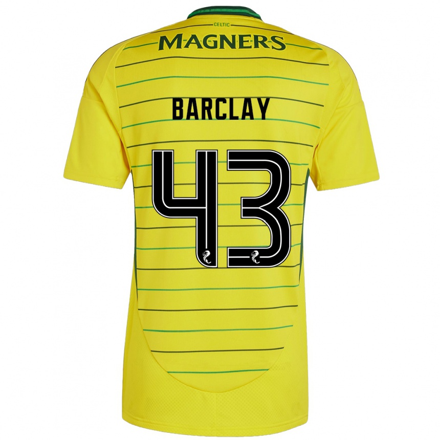 Niño Fútbol Camiseta Lucy Barclay #43 Amarillo 2ª Equipación 2024/25 Perú