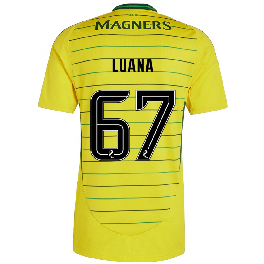 Niño Fútbol Camiseta Luana Muñoz #67 Amarillo 2ª Equipación 2024/25 Perú